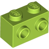 LEGO 11211 Açık Yeşil 1x2 Adaptörlü Tek Taraf Çıkıntılı Tuğla