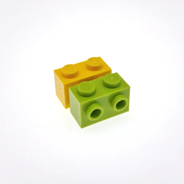 LEGO 11211 Kırmızı 1x2 Adaptörlü Tek Taraf Çıkıntılı Tuğla - 4