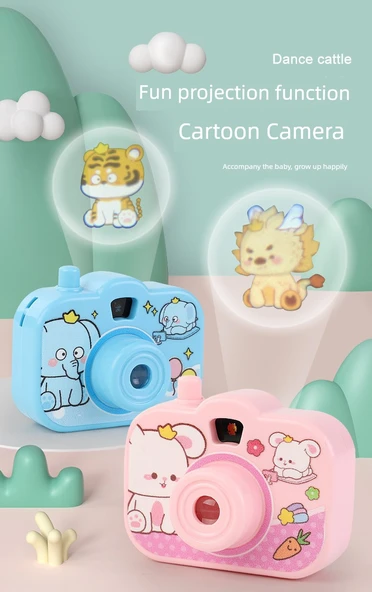 Çocuklar için Projeksiyonlu Kamera Oyuncak - Ördek - Resim 8