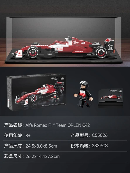 Alfa Romeo F1 Model Araba Yapım Seti + Kutulu (283 Parça)