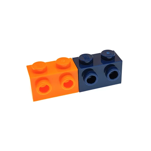LEGO 11211 Kırmızı 1x2 Adaptörlü Tek Taraf Çıkıntılı Tuğla - 5