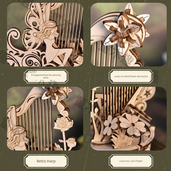 Kendin Yap Ahşap Müzik Kutusu - Kuş Şiiri Melodisi - 5