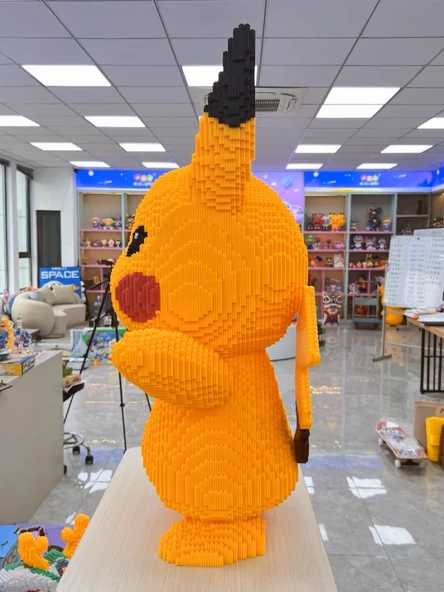 60cm Pikachu Yapı Taşları Puzzle (Yapı Taşı Çekiç Hediyeli) - 9