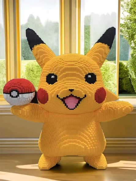 60cm Pikachu Yapı Taşları Puzzle (Yapı Taşı Çekiç Hediyeli) - 3
