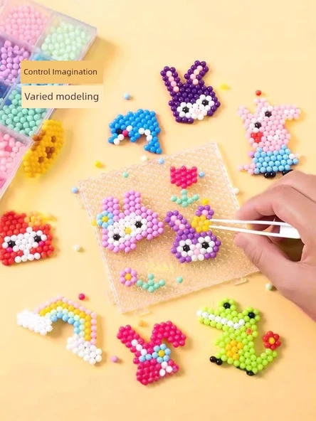 Su Sisi Sihirli Boncuk Puzzle Seti - Erkek 30 Renk [3000+ Lüks Aksesuarlı + Kutulu] - 3