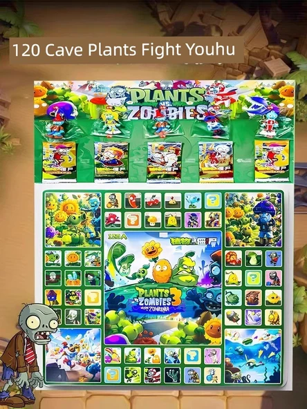 Müzikli Sürpriz Oyuncak Kutusu - 120 Delikli [Bitkiler Zombilere Karşı] - 5 Büyük Bebek + 5 Nadir Kart