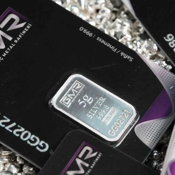 E-Gümüş 5 gr Külçe Gümüş