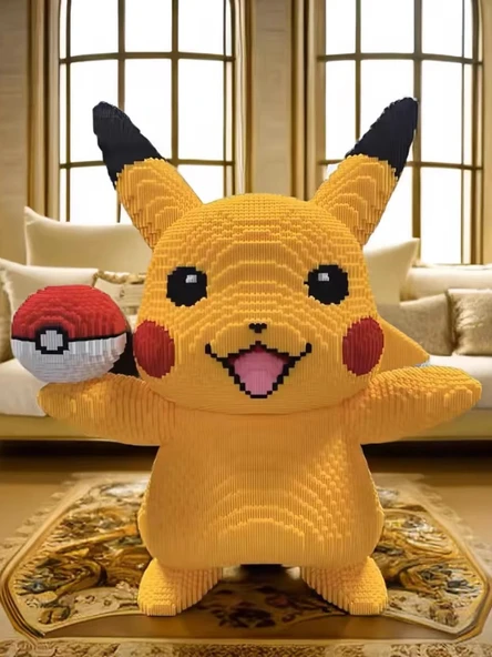 60cm Pikachu Yapı Taşları Puzzle (Yapı Taşı Çekiç Hediyeli) - 2