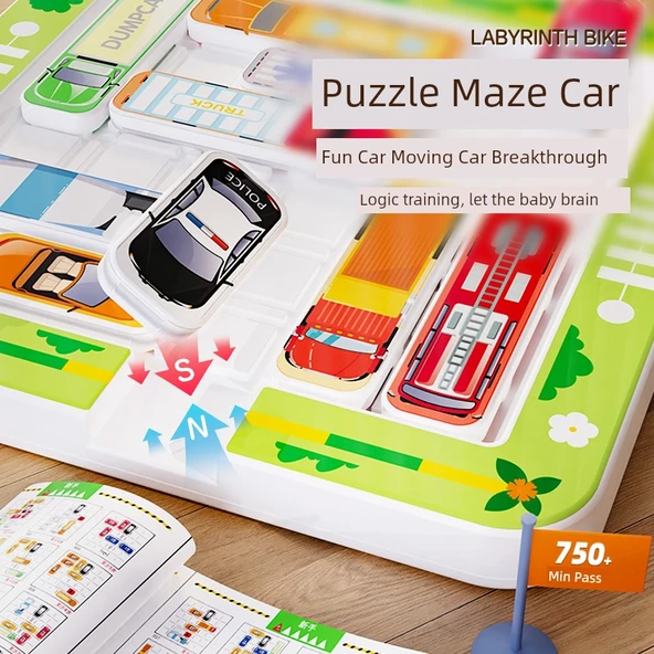 Garaj Araba Klotski Kaydırmalı Puzzle - Geliştirilmiş 15 Araba + 360 Soru - 5