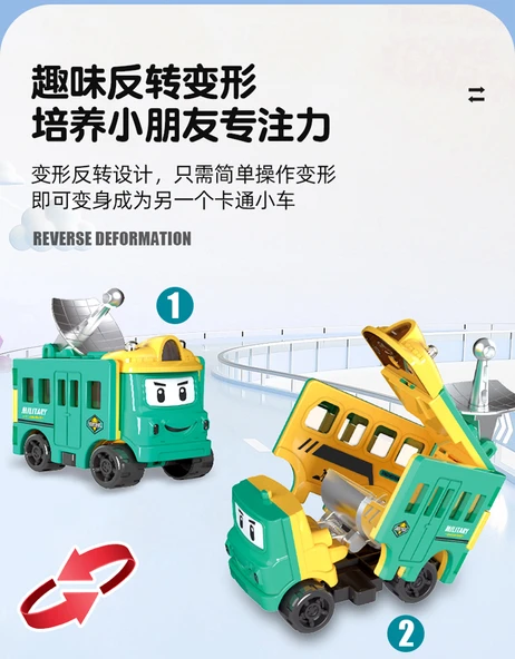 Dönüşen Araba Oyuncak - Kurtarma Aracı-Forklift - 9