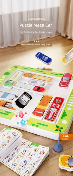 Garaj Araba Klotski Kaydırmalı Puzzle - Yüksek Eşleşme 22 Araba + 750 Soru - 7