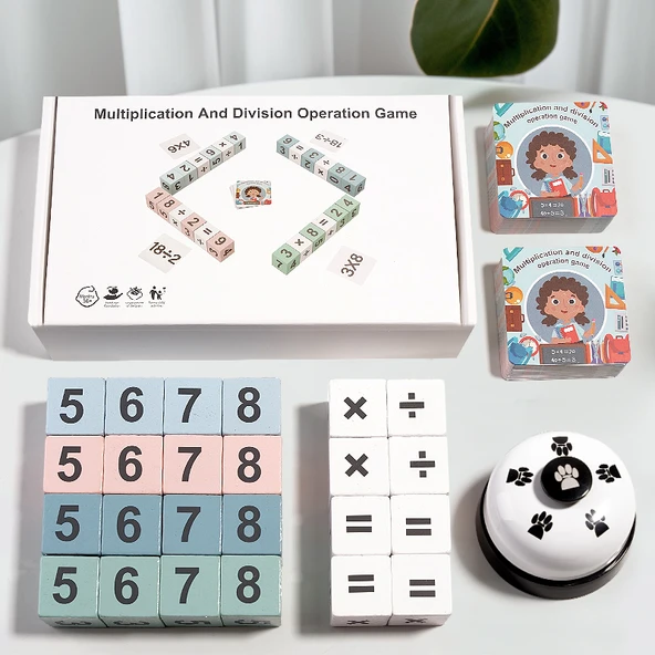 Çarpma Bölme Rubik Küp Oyunu - Dokuz-Dokuz Çarpma Bölme [Dört Kişilik] Zilli