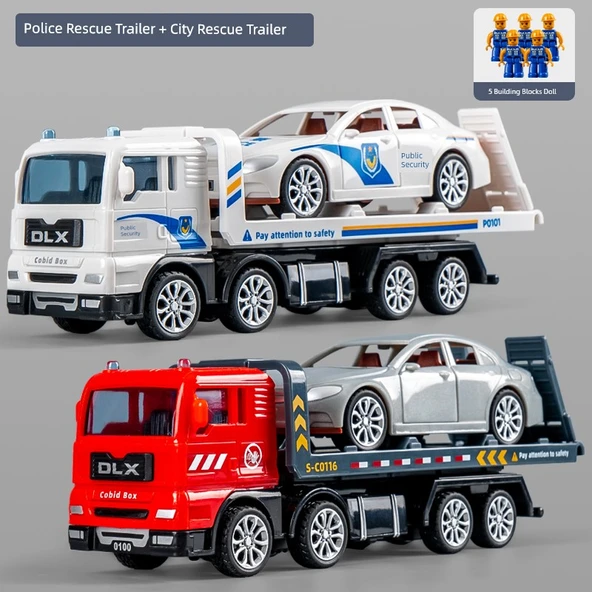 Polis Kurtarma Çekici BT0209, Şehir Kurtarma Çekici BT0208 ve 5 Oyuncak Bebek