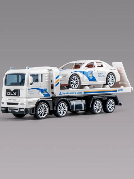 Polis Kurtarma Çekici, Çift Kapılı Polis Arabası ve 5 Parça Oyuncak Bebek BT0209 - 2