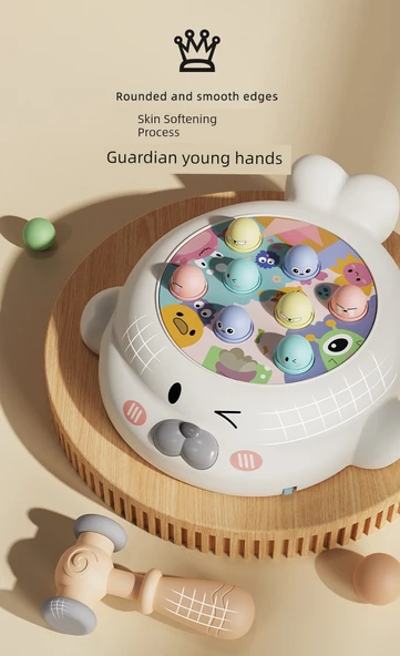 Elektrikli Köstebek Vurma Oyunu - 2 Çekiç, Şarj Seti ve Tornavidalı - Resim 11