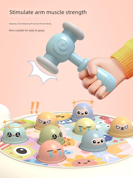 Elektrikli Köstebek Vurma Oyunu - 2 Çekiç, Şarj Seti ve Tornavidalı - Resim 3