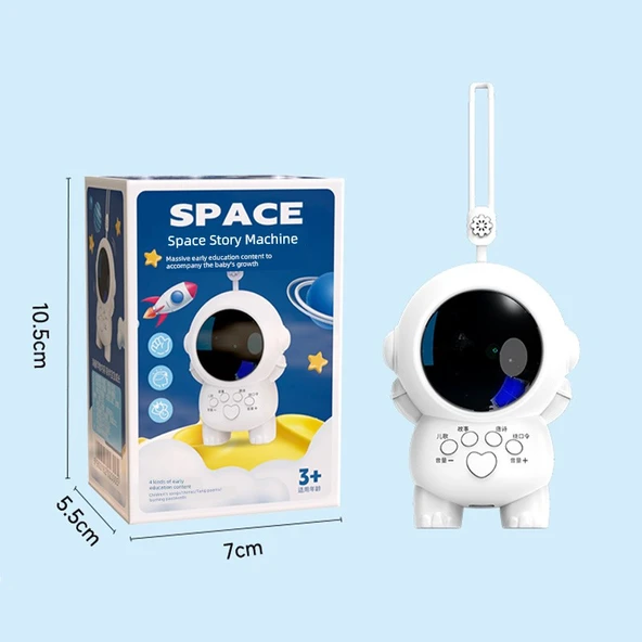 Çocuklar için Hikaye Makinesi - Astronot Şarjlı Model