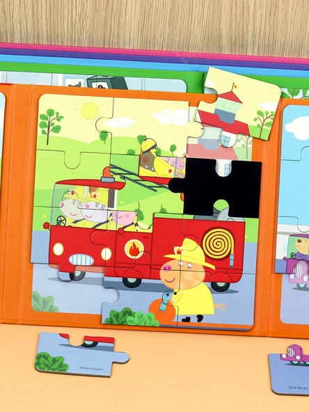 Peppa Pig Manyetik Puzzle - 2 Parça Seçmeli 98 Kat - 6