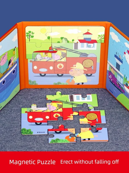 Peppa Pig Manyetik Puzzle - 5'li Set - 3