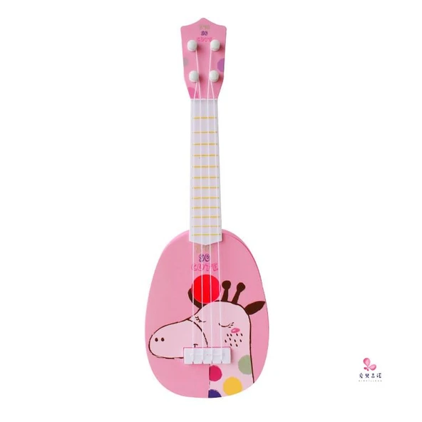 Çocuk Ukulele Oyuncak - Zürafa Pembe