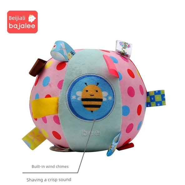 Bebek Çıngıraklı Peluş Top - Arı Figürlü