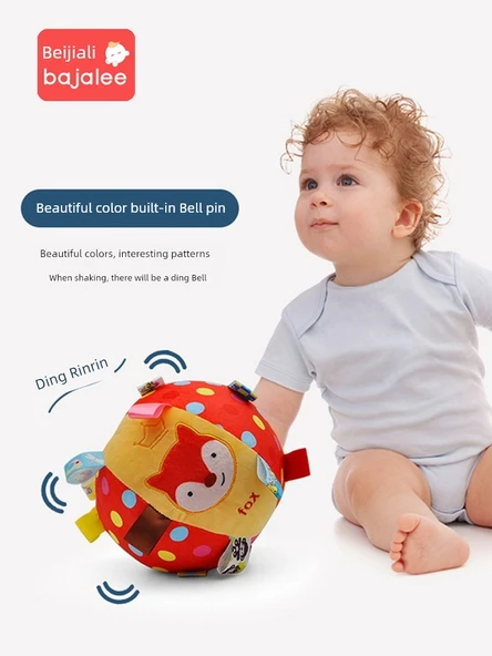 Bebek Çıngıraklı Peluş Top - Böcek Figürlü - 5