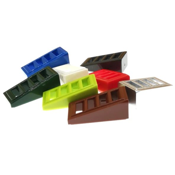 LEGO 1x2 Koyu Turuncu Izgara Eğim Yüzey Parçaları - 5
