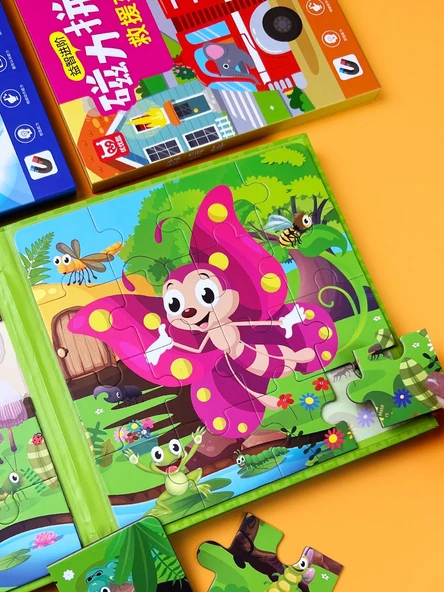 Manyetik Çocuk Puzzle - Gök Mavisi (Uzay) - 6