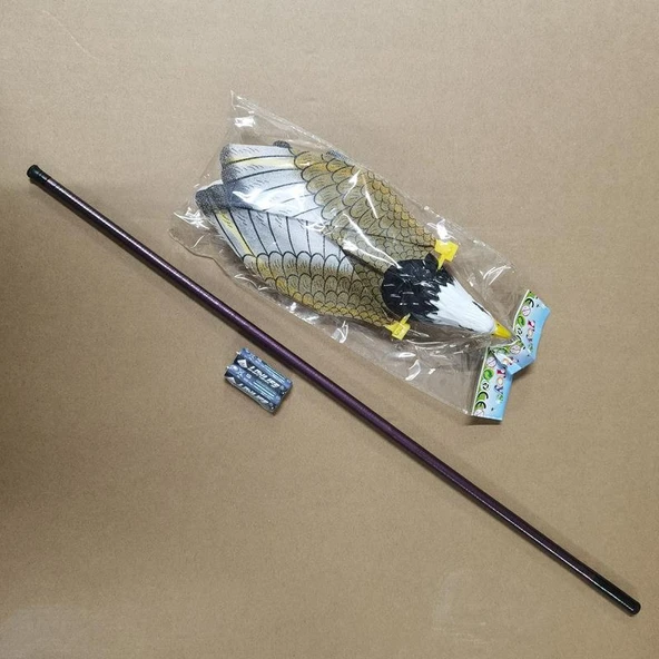 Elektrikli Uçan Papağan Oyuncak - Standart Model + Taşıma Çubuğu + 2 Pil - 6