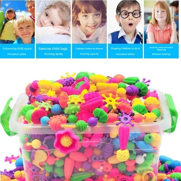 DIY Pop Boncuk Takı Yapım Seti - 50 Boncuk (Yüzük) - Erken Erişim - Resim 4