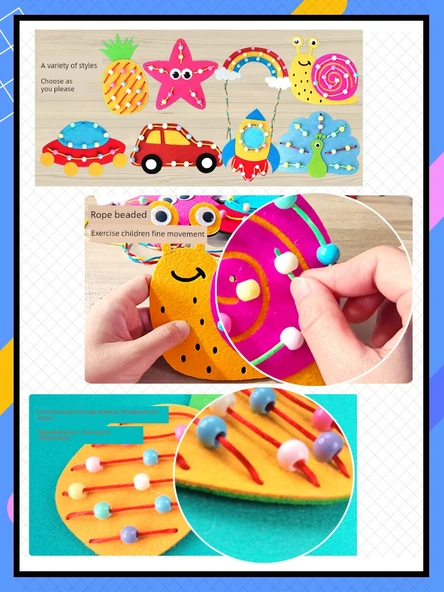 Montessori İp Geçirme Oyuncak - Deniz Yıldızı - 5