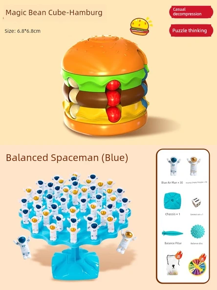 Hamburger Fasulyesi + Denge Astronotu - Eşleştirme ve Etkileşimli Set