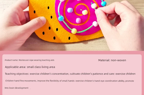 Montessori İp Geçirme Oyuncak - Deniz Yıldızı - 9