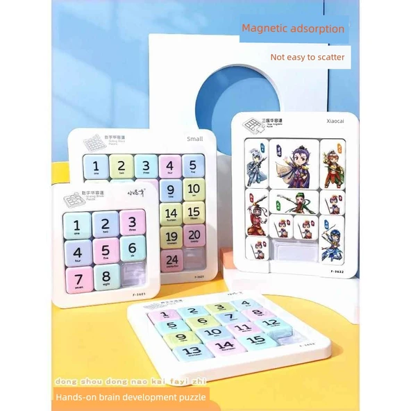 Manyetik Sayı Bulmacası Klotski Oyunu - 6x6 1-35 Sıralama - 5