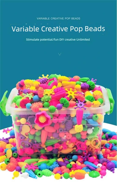 DIY Pop Boncuk Takı Yapım Seti - 50 Boncuk (Yüzük) - Erken Erişim - Resim 8