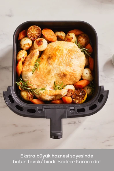 Gourmet 9 Litre Smart Screen Geniş Hazne Inox Airfryer 8 Kişilik - 4