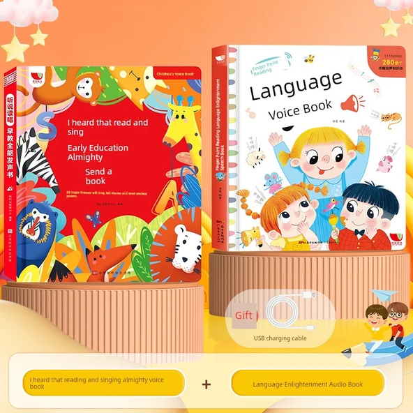 Bebekler İçin Erken Eğitim Sesli Kitap - 2'li Paket Çok Yönlü Sesli Kitap + Dil Geliştirme Sesli Kitap