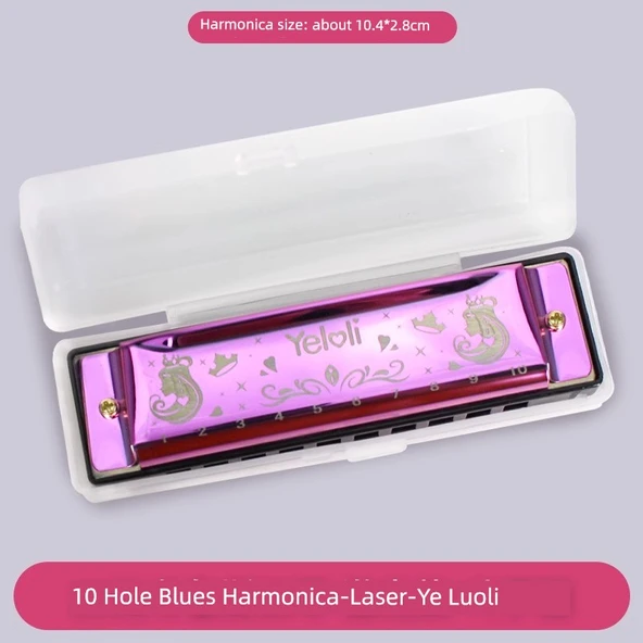 Frozen Elsa Metal Armonika - 10 Delikli - Ye Luoli Bruce Armonika