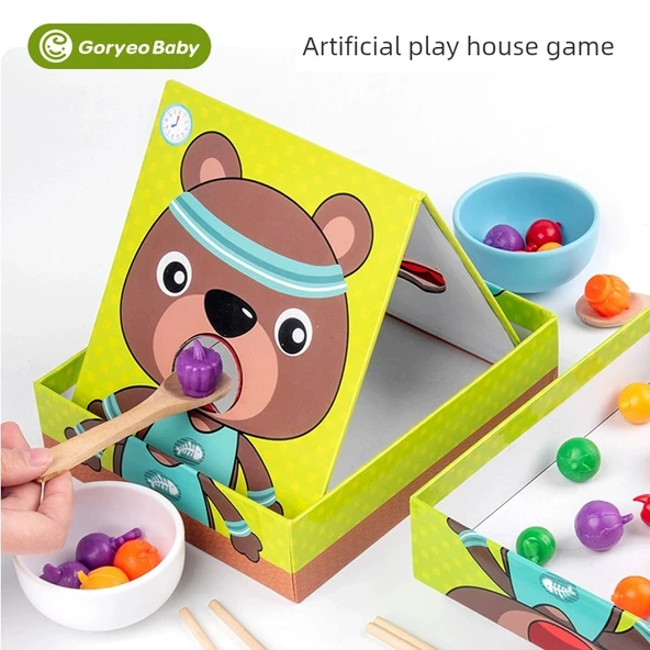Montessori Ahşap Oyuncak Seti - Beslenme Simülasyon Oyunu