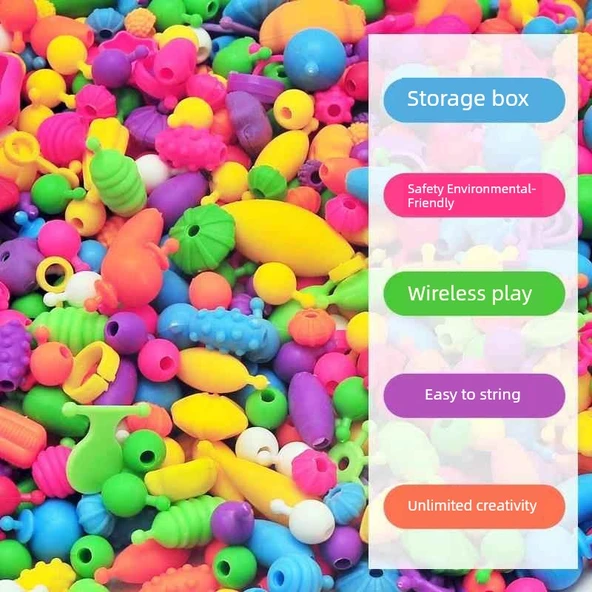 DIY Pop Boncuk Takı Yapım Seti - 50 Boncuk (Yüzük) - Erken Erişim - Resim 3