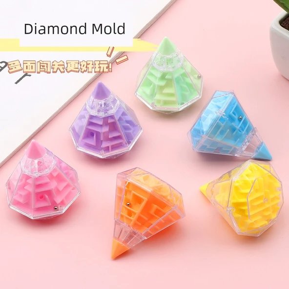 Kare 3D Boncuk Labirent Küp Oyuncak (Rastgele Renk) - 4
