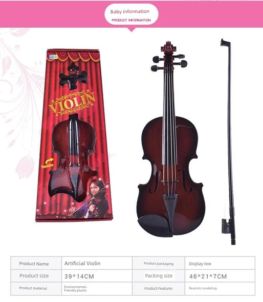 Reçineli Çocuk Kemanı - 3711 Açık Renk - 8