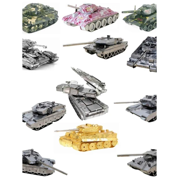 Titanyum Alaşımlı Leopard Tankı Model Seti - 6