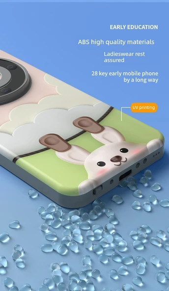 Çocuk Oyuncak Telefon - Küçük Sarı Ördek 28 Tuşlu Tpy-C Şarjlı - Resim 11