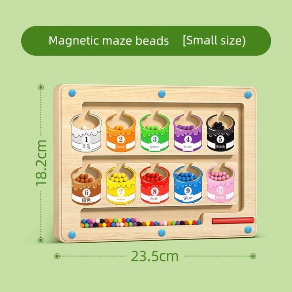 Manyetik Labirent Oyuncak - Manyetik Sıralama Boncuklu