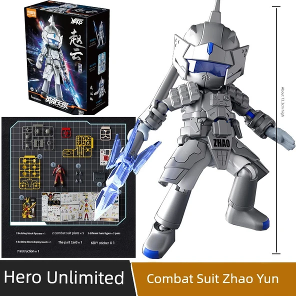 Hero Mecha Montaj Oyuncak Yapı Blokları - Savaş Giysisi-Zhao Yun