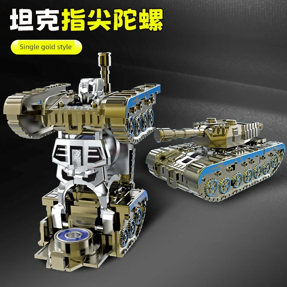 Dönüşebilen Tank Gyro Mech Araba Robot Oyuncak - Tek Altın