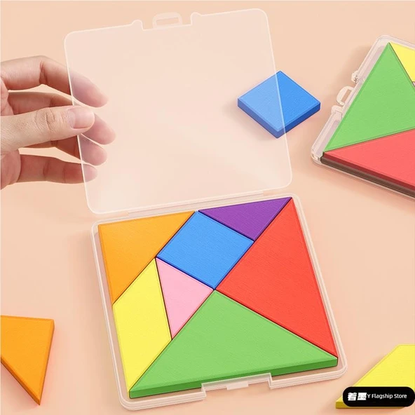 Ahşap Tangram - Saklama Kutulu ve Referans Figürlü - 6