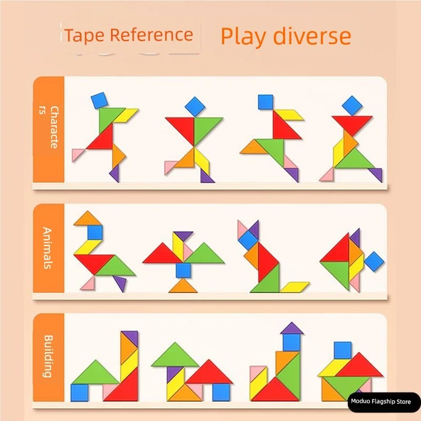 Ahşap Tangram - Banknot ve Madeni Para Seti - 5