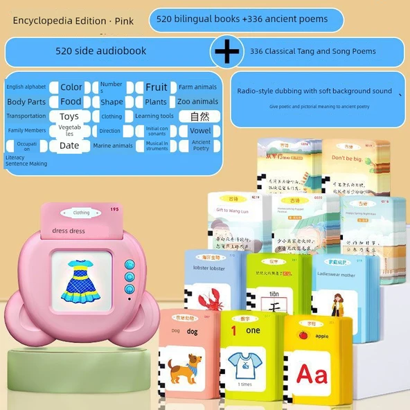 Cindybaby Amiral Tozu Erken Eğitim Makinesi + 336 Tang Şiiri + 520 Okuma